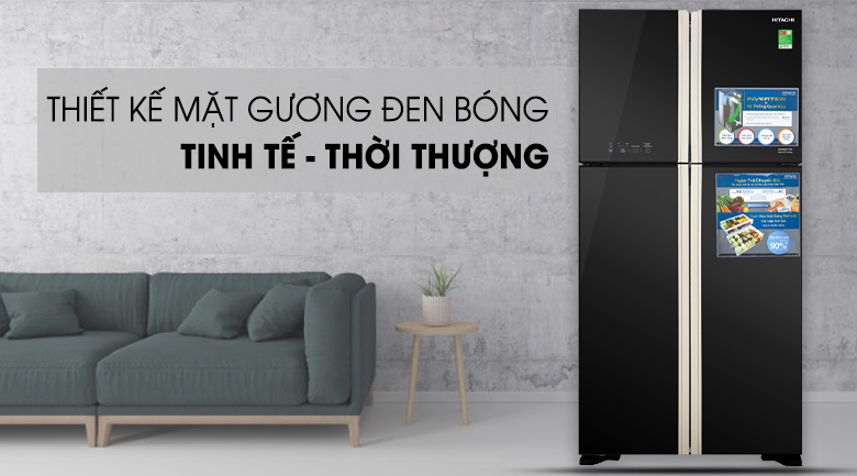 Tủ lạnh Hitachi Inverter 509 lít R-FW650PGV8 GBK Tủ lạnh Hitachi Inverter 509 lít R-FW650PGV8 GBK