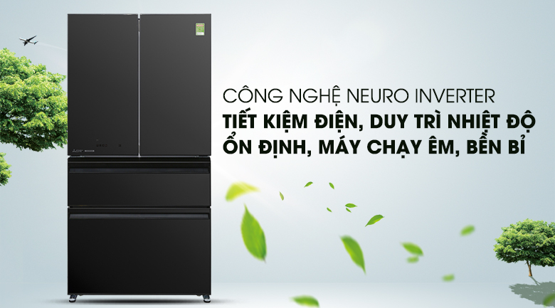 Neuro Inverter - Tủ lạnh Mitsubishi Electric Inverter 564 lít MR-LX68EM-GBK-V Neuro Inverter - Tủ lạnh Mitsubishi Electric Inverter 564 lít MR-LX68EM-GBK-V