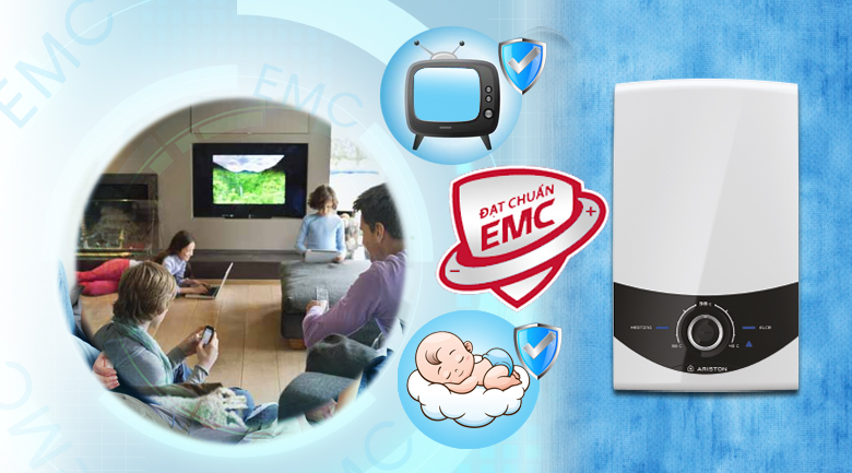 Chuẩn tương thích điện từ EMC - Máy nước nóng Ariston SMC45PE-VN 4.5kW Chuẩn tương thích điện từ EMC - Máy nước nóng Ariston SMC45PE-VN 4.5kW