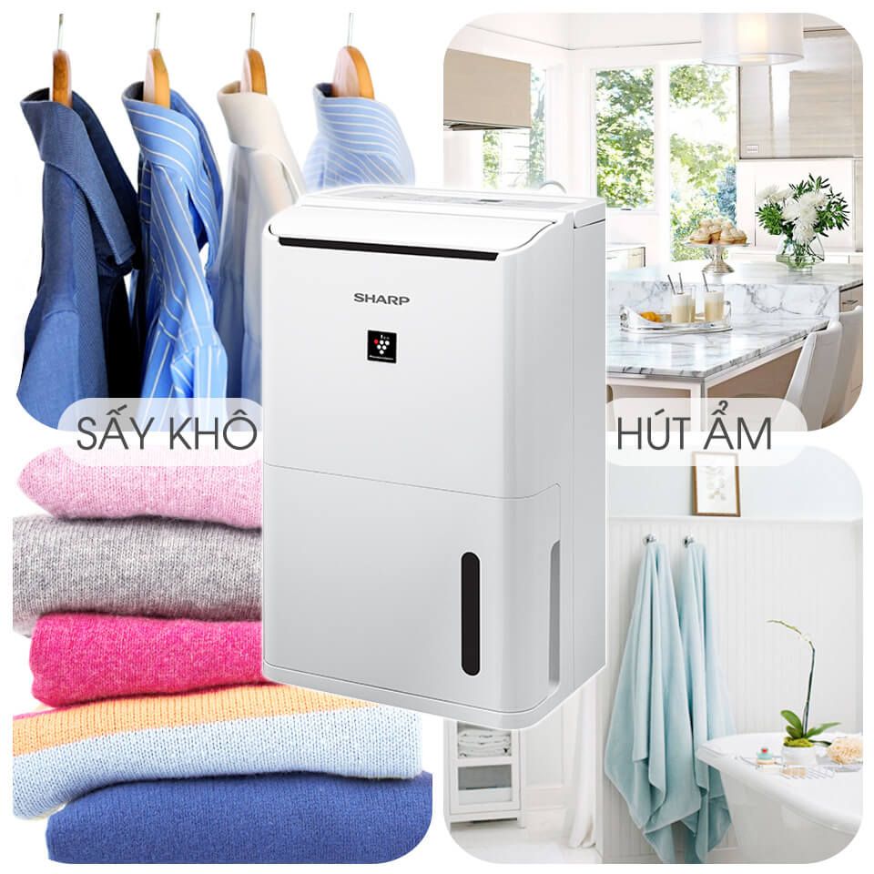 Máy lọc không khí có hút ẩm Sharp DW-D20A-W Máy lọc không khí có hút ẩm Sharp DW-D20A-W