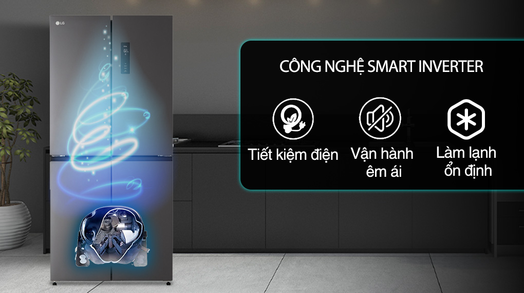 Tủ lạnh LG Inverter 470 lít Multi Door GR-B50BL Tủ lạnh LG Inverter 470 lít Multi Door GR-B50BL