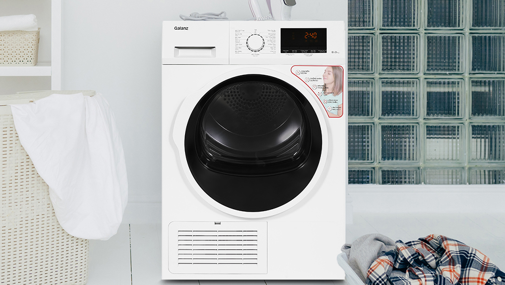 Máy sấy ngưng tụ Galanz 8 kg DC-80S5C - Thiết kế Máy sấy ngưng tụ Galanz 8 kg DC-80S5C - Thiết kế