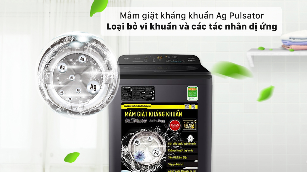Máy giặt Panasonic 9 Kg NA-F90A9BRV - Mâm giặt Ag Máy giặt Panasonic 9 Kg NA-F90A9BRV - Mâm giặt Ag
