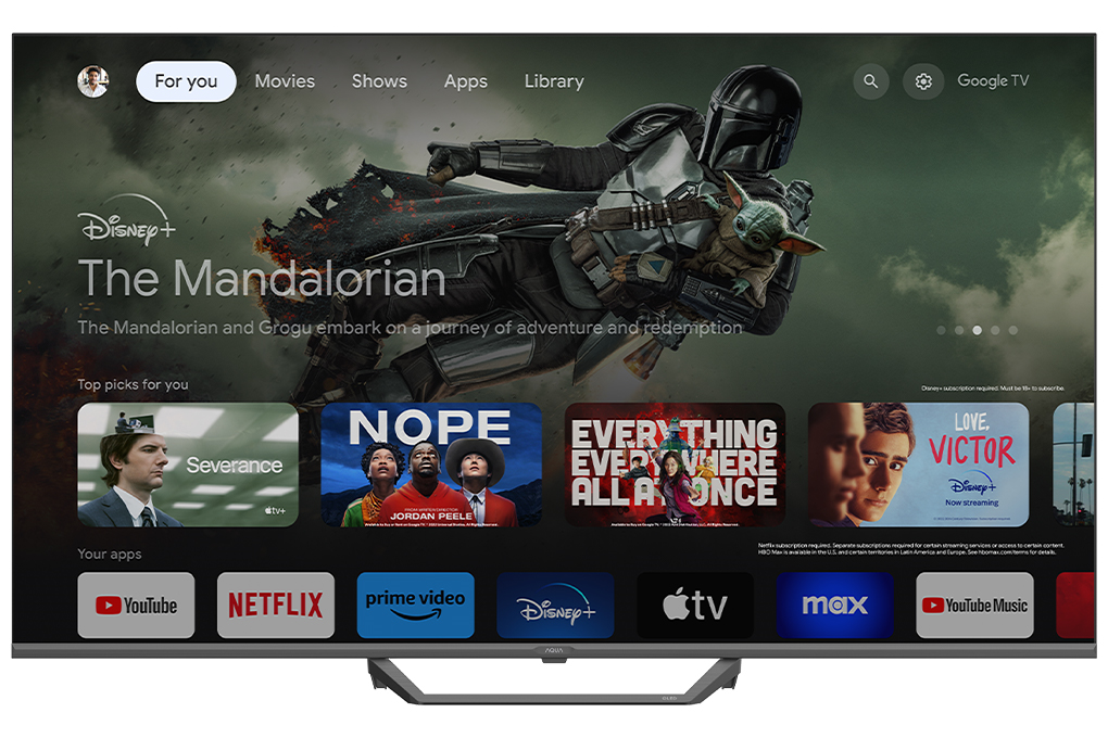Google Tivi QLED Aqua 4K 50 inch AQT50S80EUX