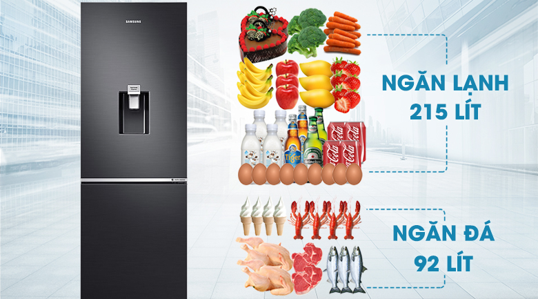 Dung tích 307 lít - Tủ lạnh Samsung Inverter 307 lít RB30N4180B1/SV