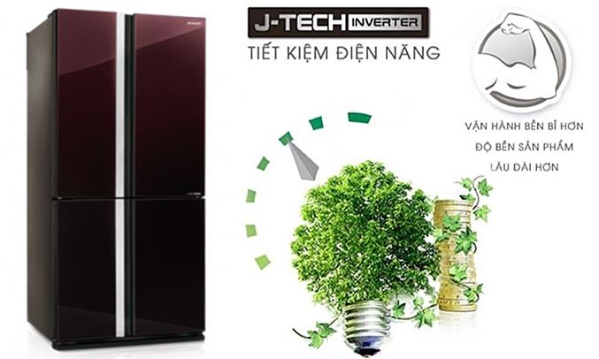 Tủ lạnh Sharp Inverter 678 lít SJ-FX688VG-RD