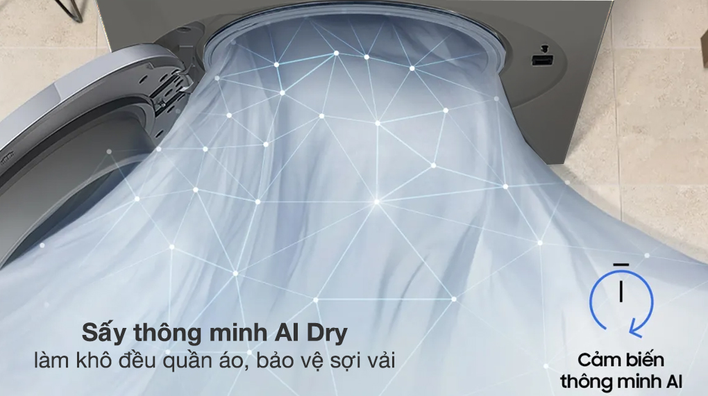 Máy sấy bơm nhiệt Samsung Bespoke AI 17 kg DV17B9750CV Máy sấy bơm nhiệt Samsung Bespoke AI 17 kg DV17B9750CV