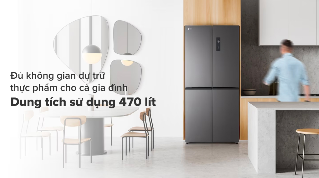 Tủ lạnh LG Inverter 470 lít Multi Door GR-B50BL Tủ lạnh LG Inverter 470 lít Multi Door GR-B50BL