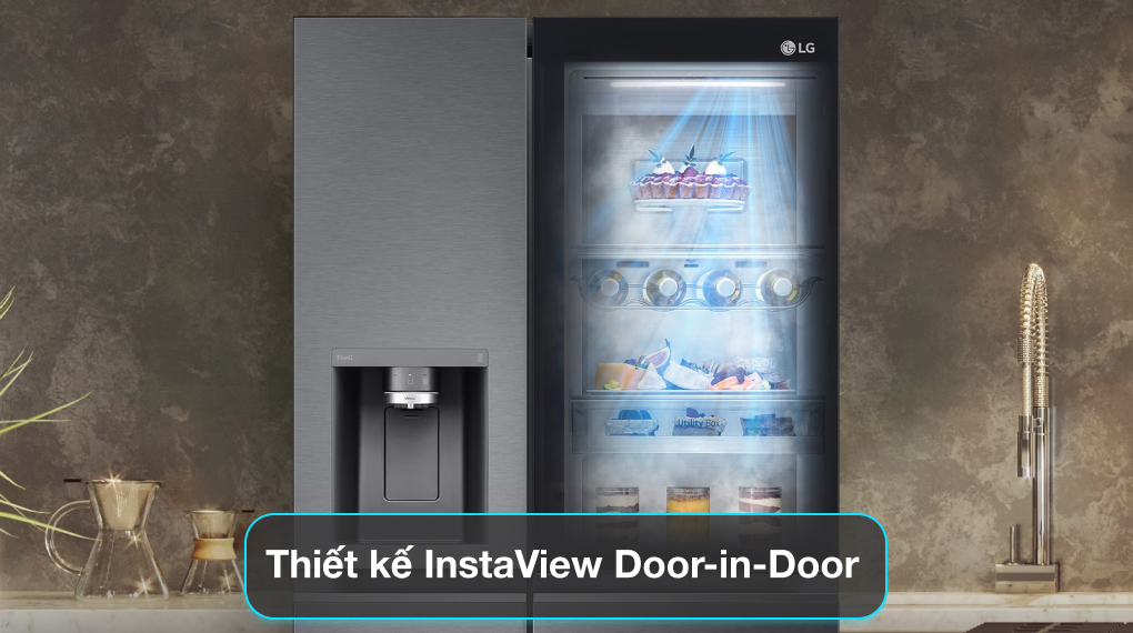 Tủ lạnh LG Inverter 635 Lít Side By Side InstaView Door-in-Door GR-X257BL