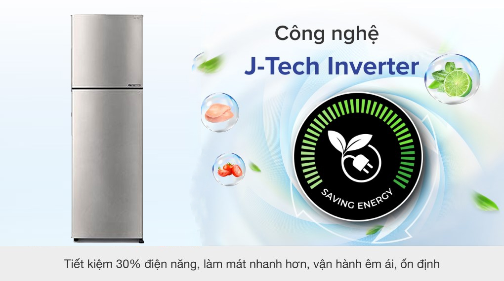 Tủ lạnh Sharp Inverter 224 lít SJ-X252AE-SL