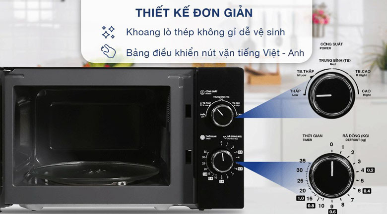 Lò vi sóng Toshiba 20 lít MWP-MM20P(BK)
