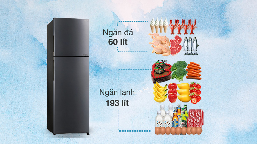 Tủ lạnh Sharp Inverter 253 lít SJ-X282AE-DS