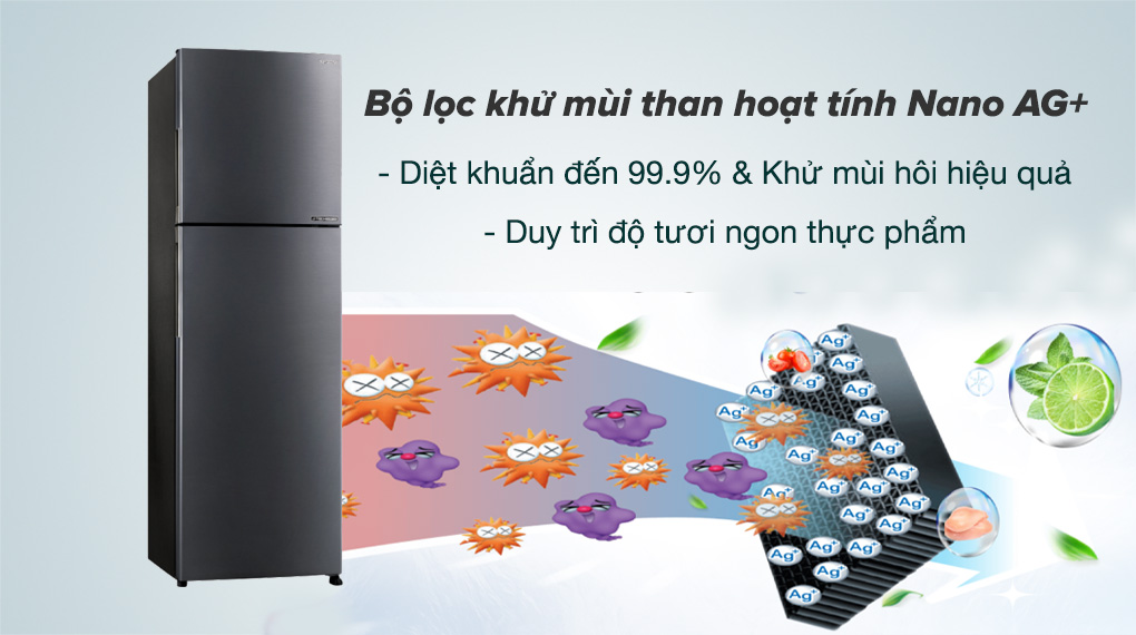 Tủ lạnh Sharp Inverter 253 lít SJ-X282AE-DS