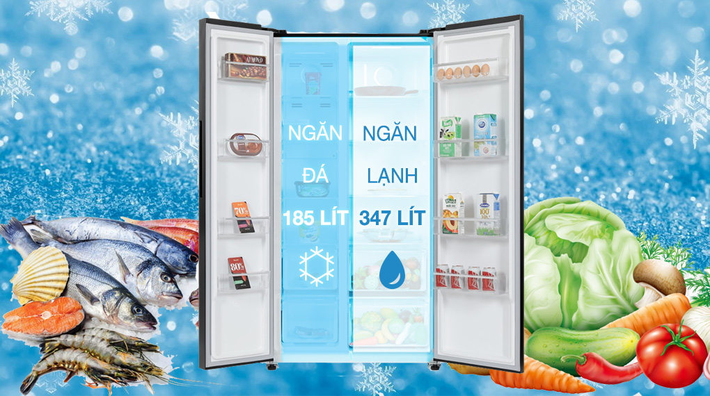 Tủ lạnh Sharp Inverter 532 lít SJ-SBX530VG-BK