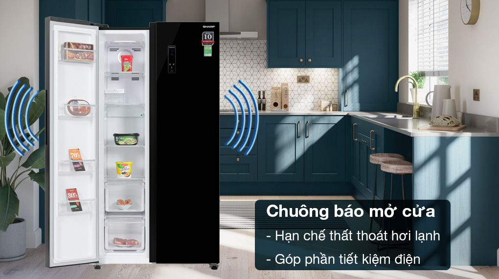 Tủ lạnh Sharp Inverter 532 lít SJ-SBX530VG-BK