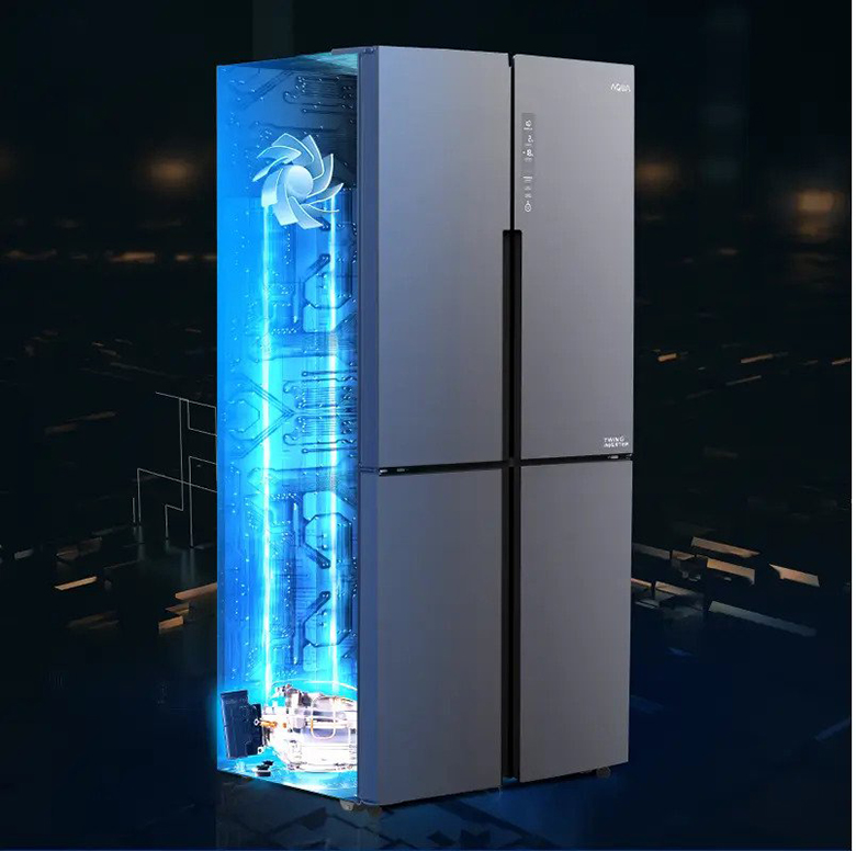 Tủ lạnh Aqua Inverter 456 lít AQR-M530EM(SLB) công nghệ twin inverter