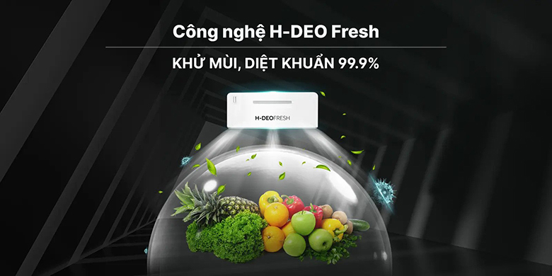 Tủ lạnh SBS Aqua Inverter 646 lít AQR-S682XA(BL) khử mùi diệt khuẩn