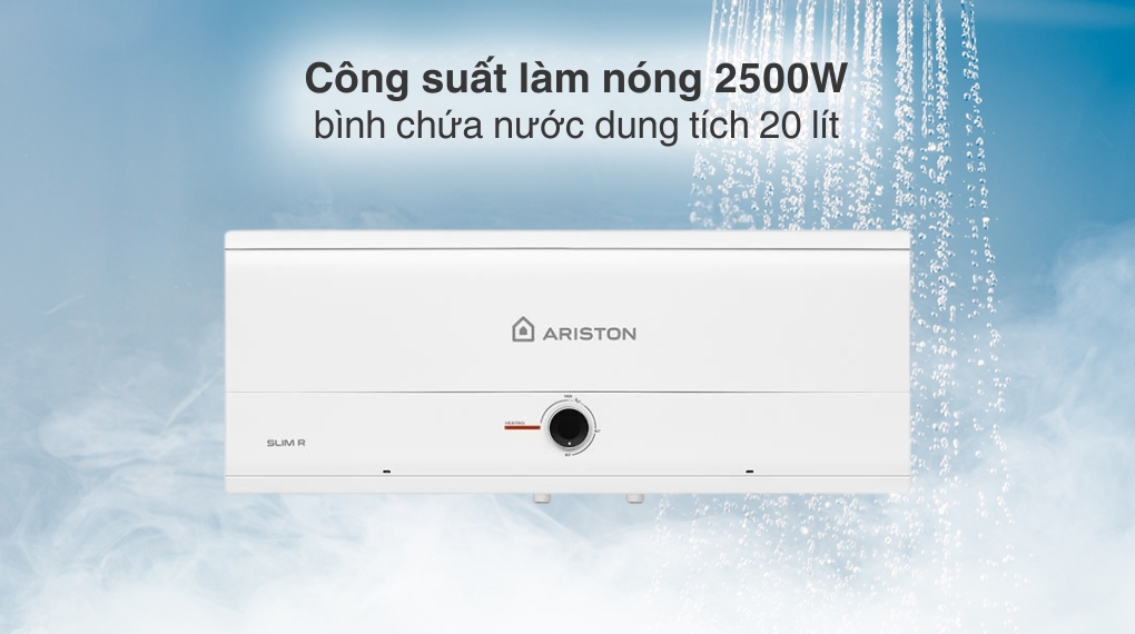 Máy nước nóng gián tiếp Ariston 20 lít 2500W SLIM3 20 R MT - Đặc điểm làm nóng