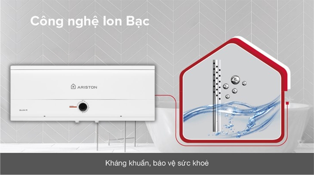 Máy nước nóng gián tiếp Ariston 20 lít 2500W SLIM3 20 R MT - Chế độ diệt khuẩn