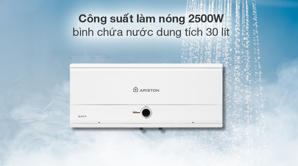 Máy nước nóng gián tiếp Ariston 30 lít 2500W SLIM3 30 R MT - Đặc điểm làm nóng