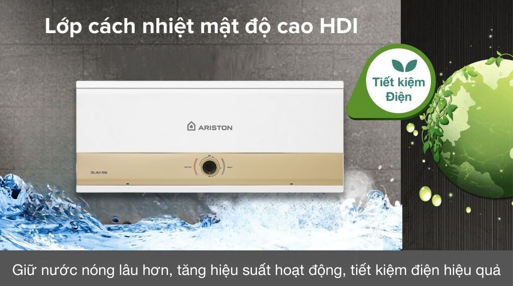 Máy nước nóng gián tiếp Ariston 30 lít 3000W SLIM3 30 RS MT 3KW - Khả năng tiết kiệm điện