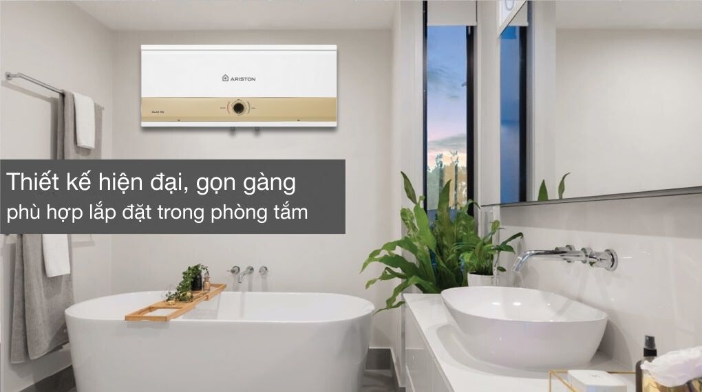 Máy nước nóng gián tiếp Ariston 30 lít 3000W SLIM3 30 RS MT 3KW - Thiết kế