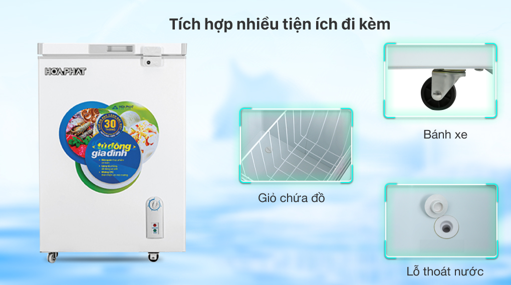 Tủ đông Hòa Phát HCF 106S1Đ - Tiện ích đi kèm