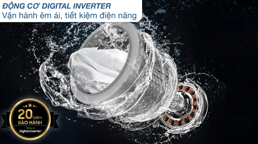 Máy giặt Samsung Inverter 9.5 kg WA95CG4545BDSV - Công nghệ inverter Máy giặt Samsung Inverter 9.5 kg WA95CG4545BDSV - Công nghệ inverter