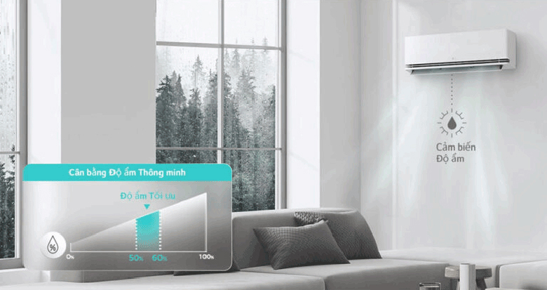 Điều hòa LG Inverter AI Air 2 chiều 18.000 BTU IDH18M1 - Cân bằng độ ẩm thông minh