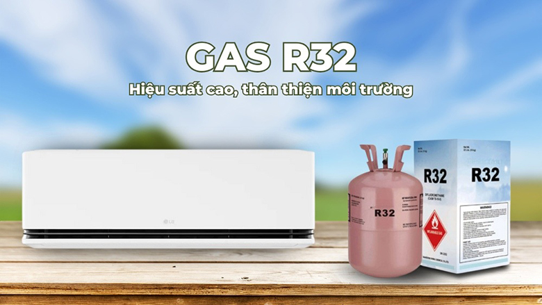 Điều hòa LG Inverter 1 chiều 9.300 BTU IDC09M1 - Sử dụng gas R32 thân thiện với môi trường