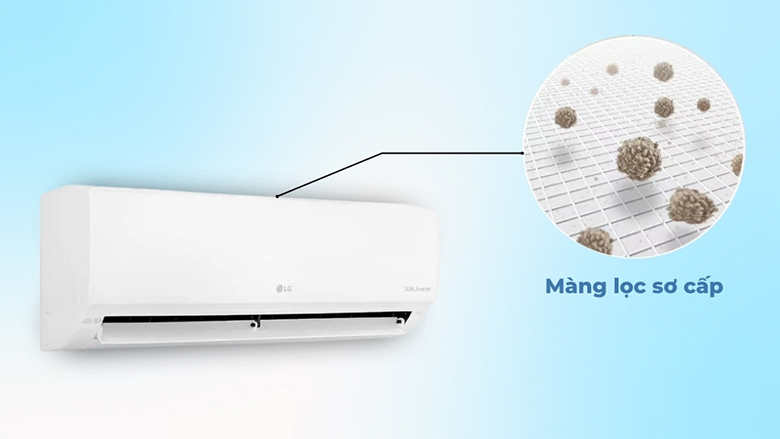 Điều hòa LG 1 chiều Inverter 9000 BTU IEC09M1 - Tấm lọc kháng khuẩn, bảo vệ sức khỏe gia đình