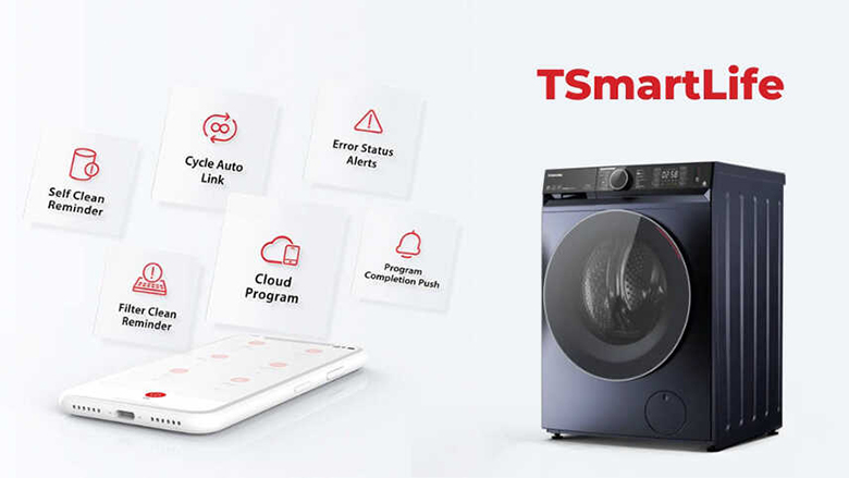 Máy giặt Toshiba Inverter 10.5 kg TW-T23BU115UWV(MG) - Điều khiển từ xa qua ứng dụng TSmartLife