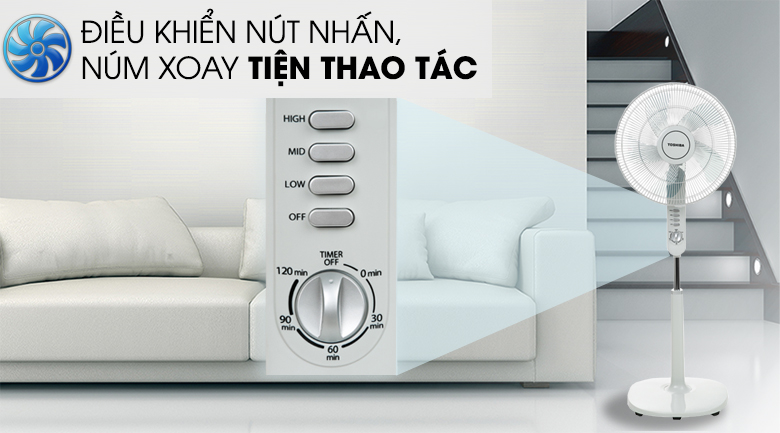 Quạt đứng Toshiba F-LSA10(H)VN - Bảng điều khiển 