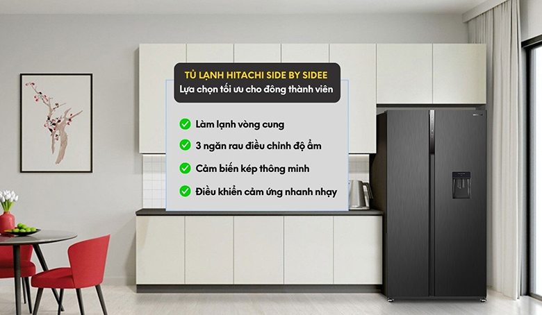 Tủ lạnh Hitachi Inverter 525 lít HRSN9552DWDXVN
