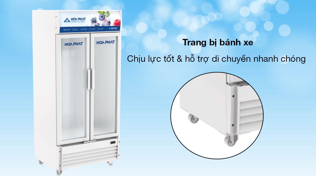 Tủ mát Hòa Phát 812 lít HSR D6812 - Bánh xe chịu lực tốt, hỗ trợ di chuyển tiện lợi Tủ mát Hòa Phát 812 lít HSR D6812 - Bánh xe chịu lực tốt, hỗ trợ di chuyển tiện lợi
