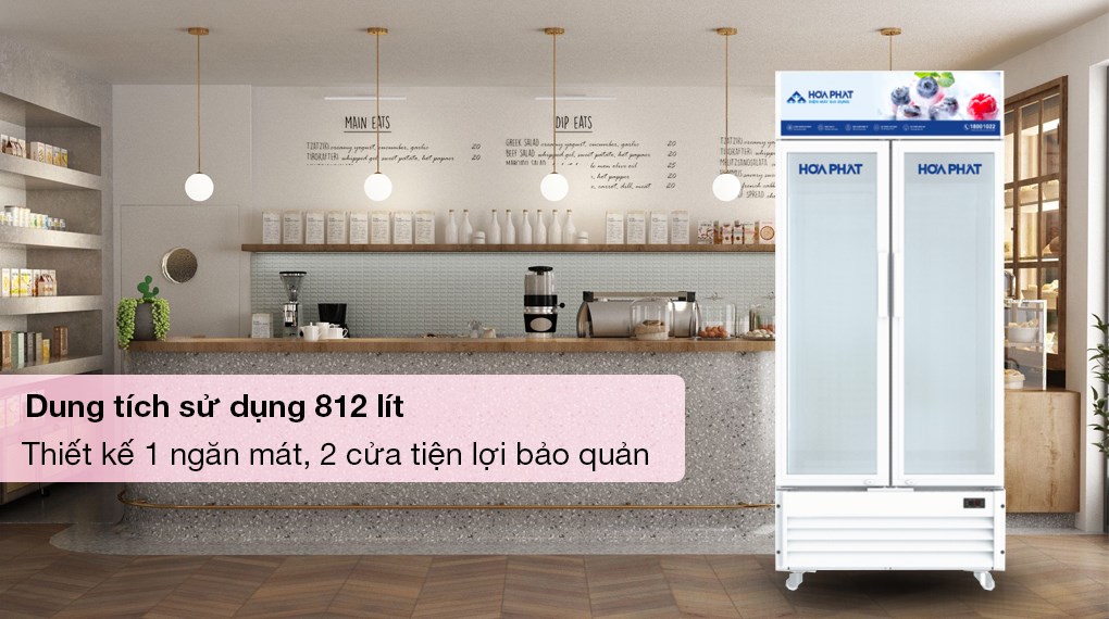 Tủ mát Hòa Phát 812 lít HSR D6812 - Dung tích sử dụng 812 lít, thích hợp kinh doanh, thiết kế 1 ngăn mát, 2 cửa tiện lợi Tủ mát Hòa Phát 812 lít HSR D6812 - Dung tích sử dụng 812 lít, thích hợp kinh doanh, thiết kế 1 ngăn mát, 2 cửa tiện lợi